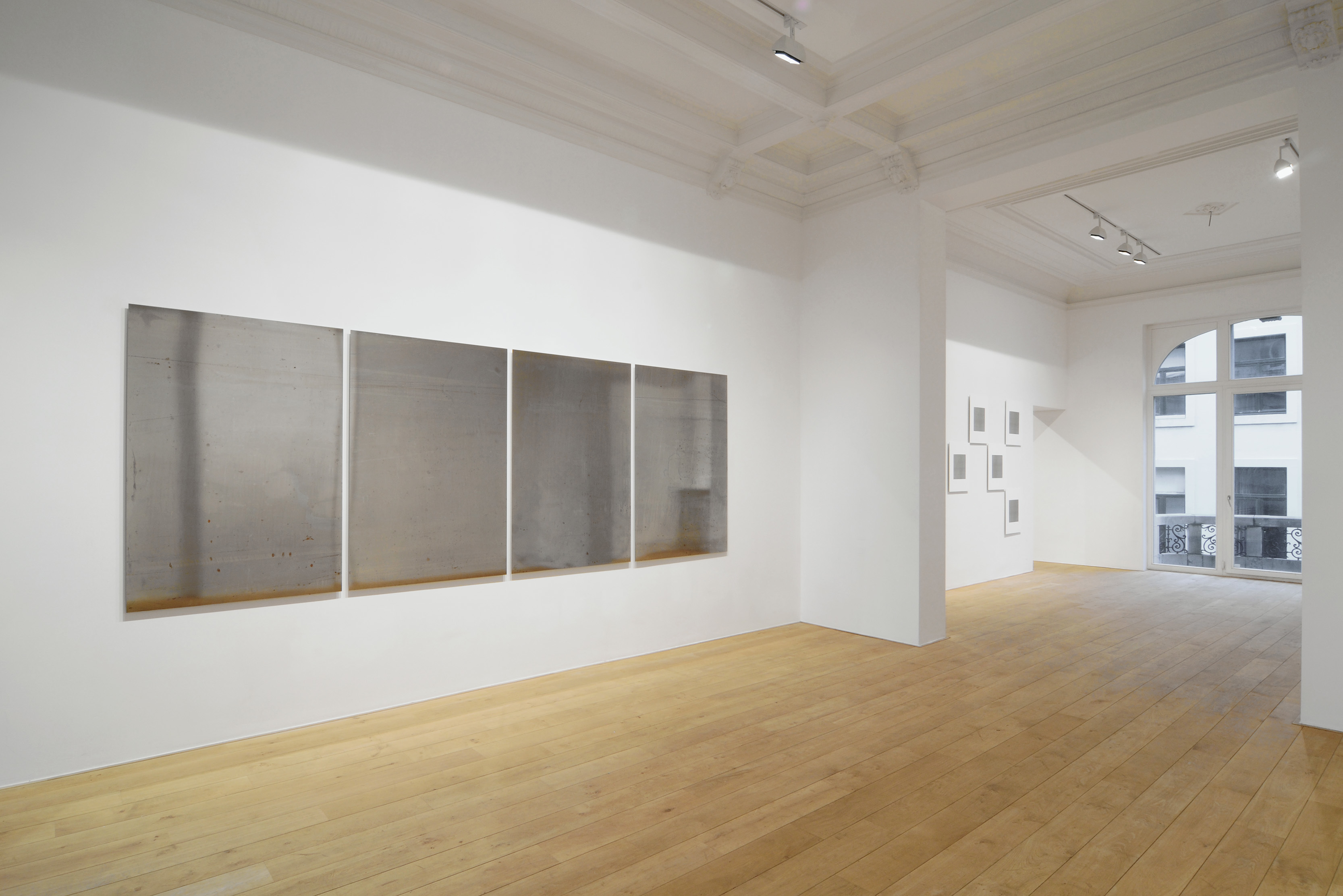 Abstract photogram installation by Liz Deschenes exhibited in Brussels 2010