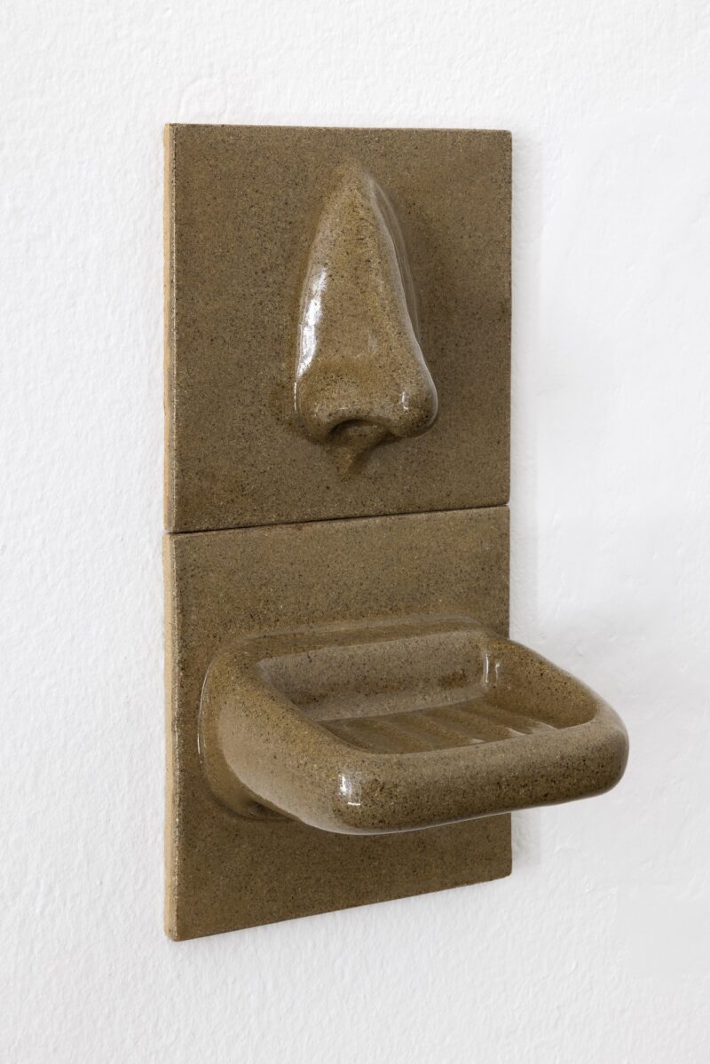 Image of Stoneware soap dish with nose by Verdant Rooms