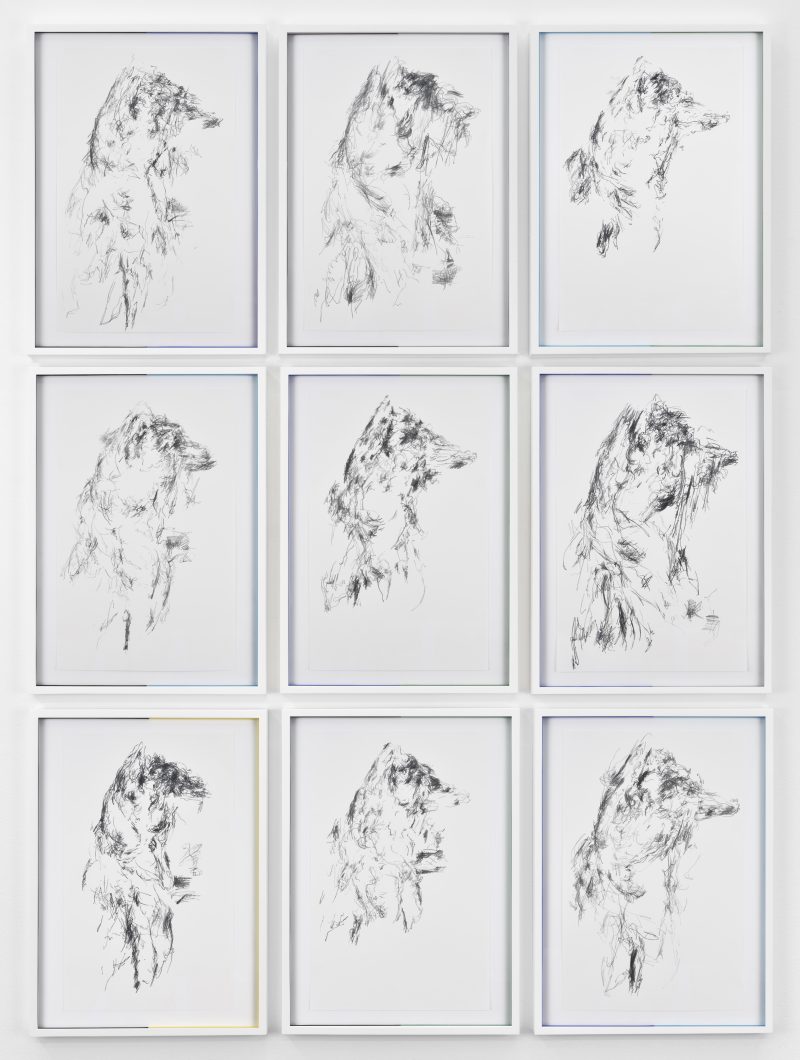 Figurative drawing by Cheyney Thompson exhibited in Toolpaths for Bellona at Campoli Presti Paris 2018