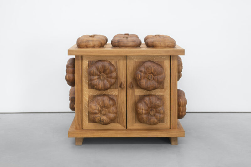 Image of Oak cabinet with butternut squash and noses by Daniel Dewar & Grégory Gicquel