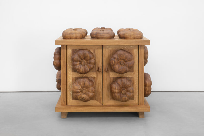 Image of Oak cabinet with butternut squash and noses by Verdant Rooms